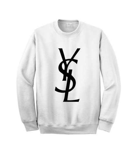 ysl white knit sweater men|ysl crewneck sweatshirt.